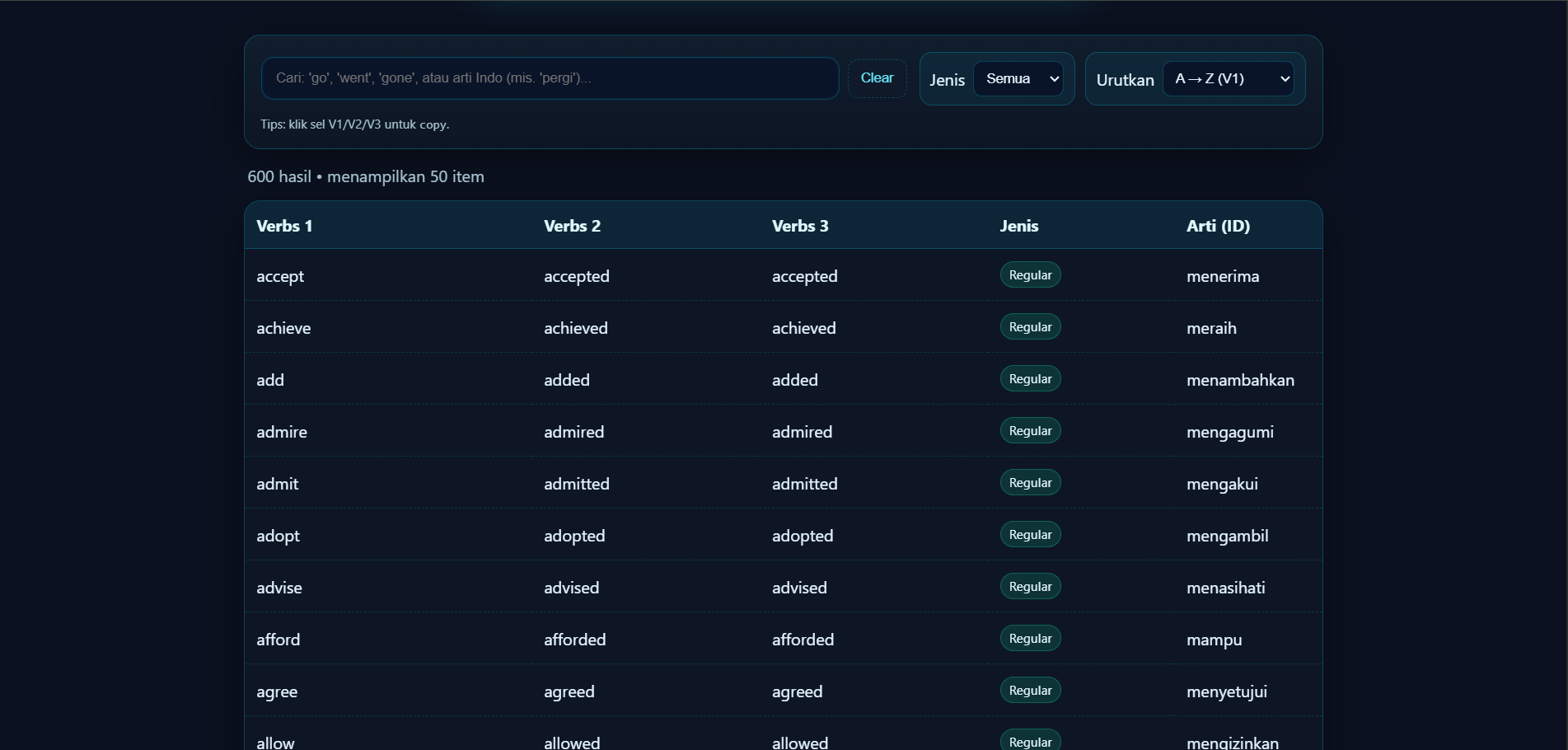 VerbsEnglish preview
